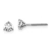 Diamond2deal 14k White Gold 1/2 Ctw Lab Grown Diamond Screwback Stud Earrings In White