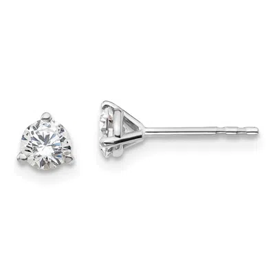 Diamond2deal 14k White Gold 1/2 Ctw Lab Grown Diamond Stud Earrings