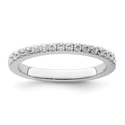 Diamond2deal 14k White Gold 1/3 Ct Diamond Wedding Band Ring