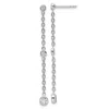 Diamond2deal 14k White Gold 1/3 Ct Lab Grown Diamond Graduated Dangle Earrings Vs Clarity, D-e Color In White