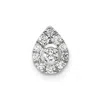 Diamond2deal 14k White Gold 1/3 Ct Pear Cut Lab Grown Diamond Chain Slide Pendant In White