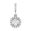 Diamond2deal 14k White Gold 1/3ct Lab-grown Diamond Halo-style Pendant In White