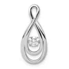 Diamond2deal 14k White Gold 1/4 Ct Lab Grown Diamond Vibrant Infinity Slide Pendant In White