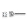 Diamond2deal 14k White Gold 1/4 Ct Round Lab Grown Diamond Stud Earrings Screw Back Vs Clarity, D-e Color In White