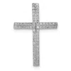 Diamond2deal 14k White Gold 1/4ct. Diamond Cross Chain Slide Pendant