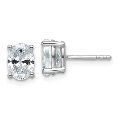 Diamond2deal 14k White Gold 1.5 Ct Lab Grown Diamond Stud Earrings Vs Clarity, D-e Color In Yellow