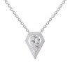 Diamond2deal 14k White Gold 1.50 Carat Pear Shape Lab Grown Diamond Pendant Necklace 18" Vvs-vs In White