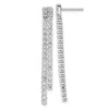 Diamond2deal 14k White Gold 1.85 Ct Lab Grown Diamond Dangle Earrings Vs Clarity, G-h Color In White