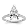 Diamond2deal 14k White Gold 2 Ct Lab Grown Diamond Pear Solitare Engagement Ring In White
