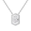 Diamond2deal 14k White Gold 2 Carat Oval Cut Lab Grown Diamond Pendant Necklace 18" In White