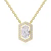Diamond2deal 14k White Gold 2 Carat Oval Cut Lab Grown Diamond Pendant Necklace 18" Vvs-vs In White