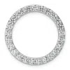 Diamond2deal 14k White Gold 2 Ct Lab Grown Diamond Circle Chain Slide Pendant In White