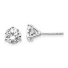 Diamond2deal 14k White Gold 2 Ct Round Lab Grown Diamond Stud Earrings Si1/si2 Clarity, J Color In White
