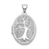 Diamond2deal 14k White Gold 21x16mm Oval Tree Locket Pendant In White