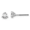 Diamond2deal 14k White Gold 2/3 Ct Round Lab Grown Diamond Stud Earrings Screw Back Vs Clarity, D-e Color In White