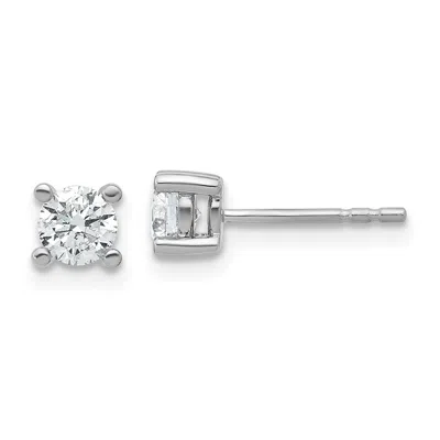 Diamond2deal 14k White Gold 2/3 Ct Round Lab Grown Diamond Stud Earrings Vs Clarity, G-h Color