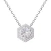 Diamond2deal 14k White Gold 2.4 Carat Round Lab Grown Diamond Pendant Necklace 18" In Metallic