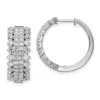 Diamond2deal 14k White Gold 2.5 Ct Lab Grown Diamond Hinged Hoop Earrings Vs Clarity, G-h Color In Yellow