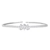 Diamond2deal 14k White Gold 2.7 Pear Shape Lab Grown Diamond Tennis Bracelet 7" Vvs-vs In Metallic