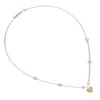 Diamond2deal 14k White Gold 3 Ct Heart Shape Lab Grown Diamond Station Pendant Necklace 18" Vs1 In White