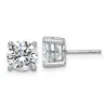 Diamond2deal 14k White Gold 3 Ct Round Lab Grown Diamond Stud Earrings Vs Clarity, G-h Color In White