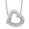 Diamond2deal 14k White Gold 3/4 Ct Lab Grown Diamond Heart Pendant Necklace 18" Clarity Vs, Color G-h In White