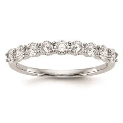 Pre-owned Diamond2deal 14k White Gold 3/4ct Diamond Wedding Band Ring Size 7 For Womens