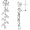 Diamond2deal 14k White Gold 4 1/4ct Lab-grown Diamond Earrings Clarity Si, Color G-h In White