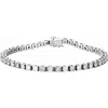 Diamond2deal 14k White Gold 4 3/4 Ctw Lab-grown Diamond Line Bracelet 7" In White