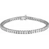 Diamond2deal 14k White Gold 4 Ctw Lab-grown Diamond Line Bracelet 7.25" In White