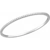 Diamond2deal 14k White Gold 4 Ctw Lab-grown Diamond Stackable Bangle Bracelet 8" In White