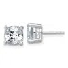 Diamond2deal 14k White Gold 5 Ctw Cushion Cut Lab Grown Diamond Stud Earrings In White
