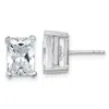 Diamond2deal 14k White Gold 5 Ctw Radiant Cut Lab Grown Diamond Stud Earrings In White