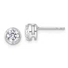 Diamond2deal 14k White Gold 5/8 Ct Lab Grown Diamond Solitaire Stud Earrings Vs Clarity, D-e Color In White