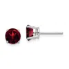 Diamond2deal 14k White Gold 6mm Garnet Earrings