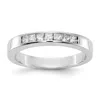 Diamond2deal 14k White Gold 7-stone 1/3 Ct Princess Diamond Band Ring