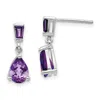 Diamond2deal 14k White Gold Amethyst Dangle Earrings
