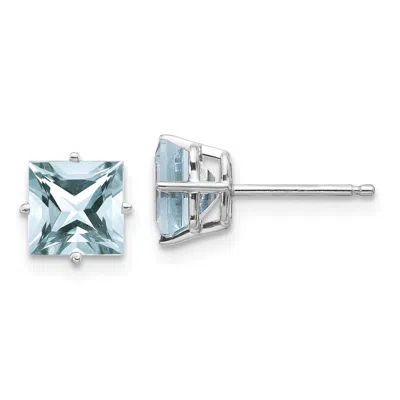 Diamond2deal 14k White Gold Aquamarine Earrings