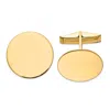 Diamond2deal 14k White Gold Circular Men's Cuff Links