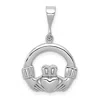 Diamond2deal 14k White Gold Claddagh Charm In White