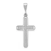 Diamond2deal 14k White Gold Cross Charm In White
