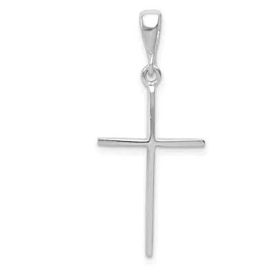 Diamond2deal 14k White Gold Cross Pendant