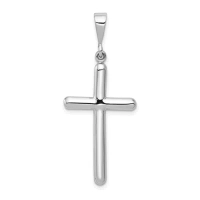 Diamond2deal 14k White Gold Cross Pendant