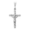 Diamond2deal 14k White Gold Crucifix Charm In White