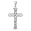 Diamond2deal 14k White Gold Crucifix Pendant In White