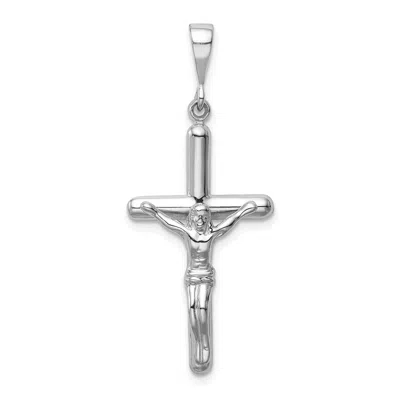 Diamond2deal 14k White Gold Crucifix Pendant