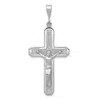 Diamond2deal 14k White Gold Crucifix Pendant In White