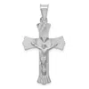 Diamond2deal 14k White Gold Crucifix Pendant In White