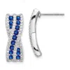 Diamond2deal 14k White Gold Diamond And Sapphire Fancy Earrings