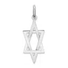 Diamond2deal 14k White Gold Elongated Star Of David Charm In White